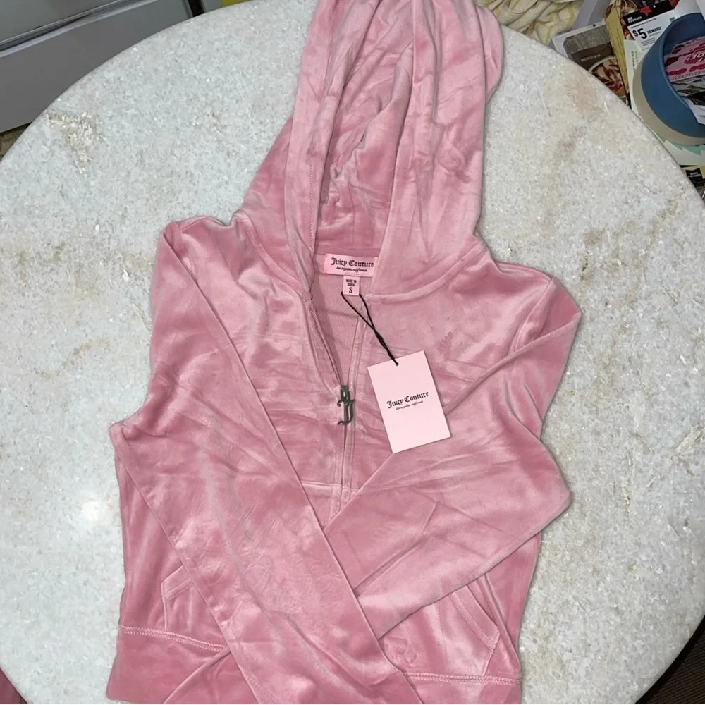 Juicy Couture y2k rose velour rhinestone bling tracksuit size small - Picture 4 of 8